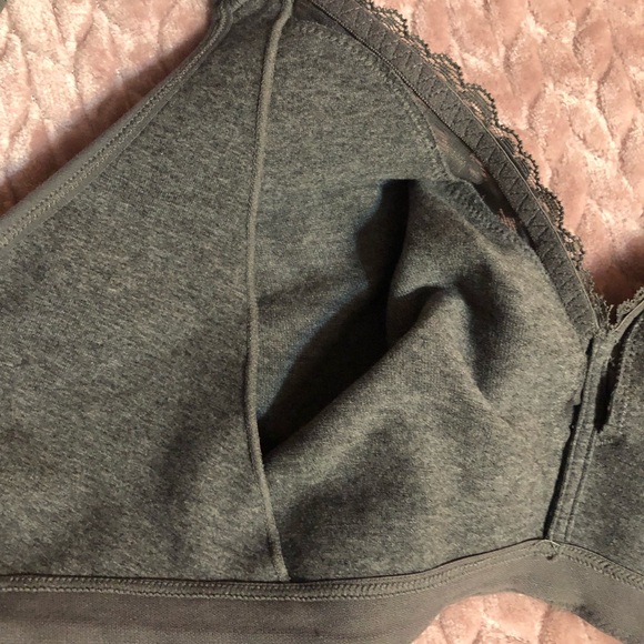 Delimira soft cotton Bra non padded lace trim plus size 46C.  Runs small. - Picture 6 of 7